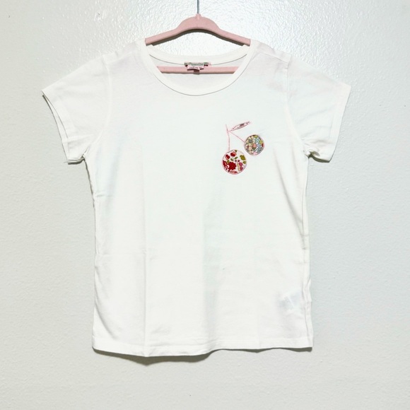 New! Bonpoint embroidered T shirts 12A - Picture 1 of 3